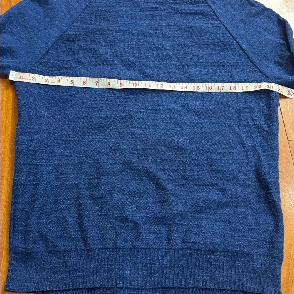 J. Crew Men's Deep Blue Crewneck Cotton Sweater Size L‎